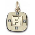 Custom Interfaced Letter 4 Crystal Pendant/Charm